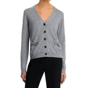 NEW JUMPER1234 bow pocket cardigan in cloudy